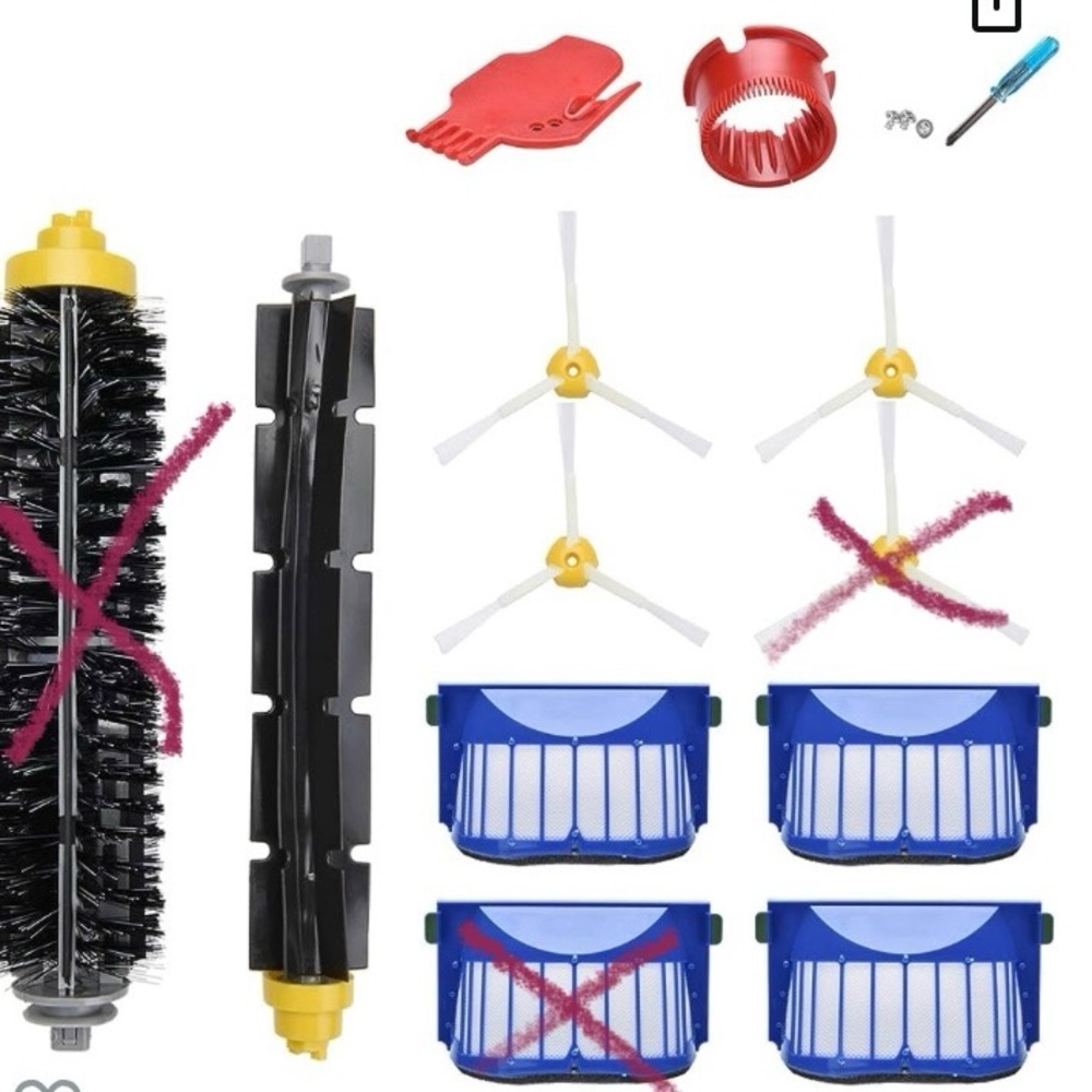 LOVECO REPLACEMENT ACCESSORIES KIT COMPATIBLE FOR iROBOT ROOMBA 675 677 671 655